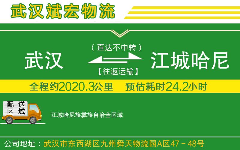 武汉到江城哈尼族彝族自治物流公司