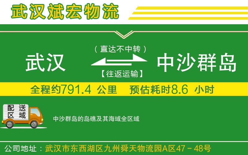 武汉到中沙群岛的岛礁及其海域物流专线